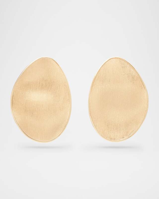 18K Yellow Gold Lunaria Stud Earrings